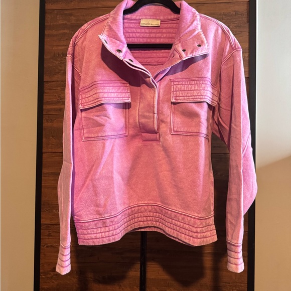 Zenana Outfitters Tops - Zenana Outfitters Mineral Washed Pink Pullover